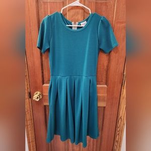 Lularoe Teal Amelia Dress